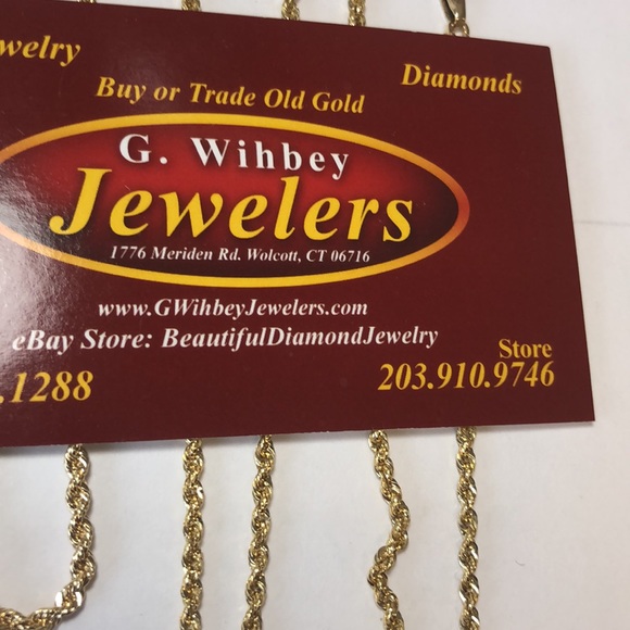 14 kt yellow gold necklace with box link chain 16” - Picture 5 of 6